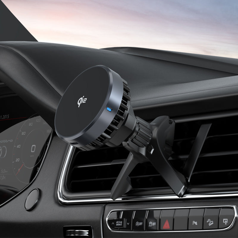 BNY Qi2.0 Car Mount Wireless Charger with Cooling