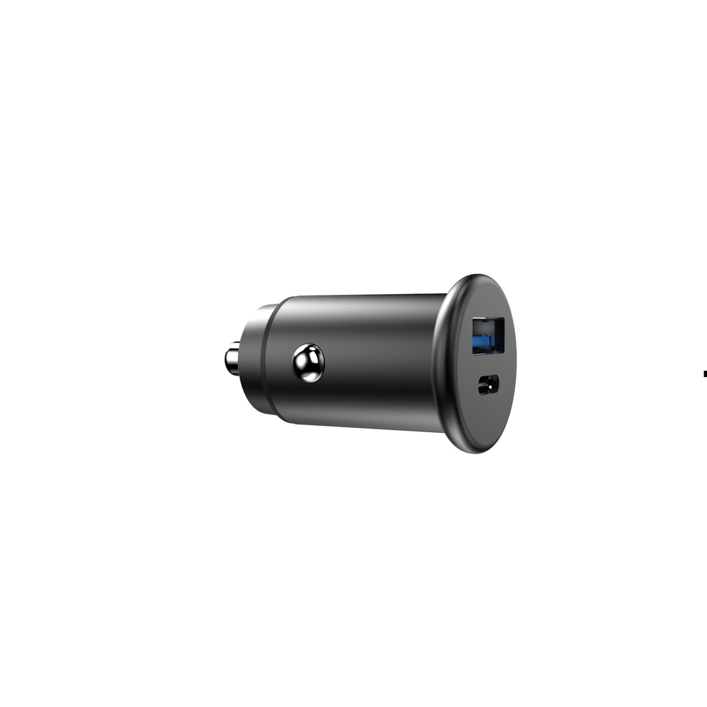 BNY of PD30W, PD38W or PD48W Super Mini 1×USB-C & 1×USB Fast Charge Car Charger Adapter