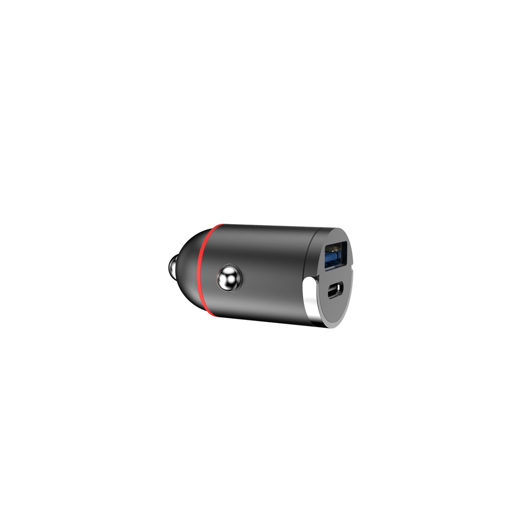 BNY of PD30W+QC3.0 1×USB-1 & 1×USB Car Charger Mini Dual Adapter