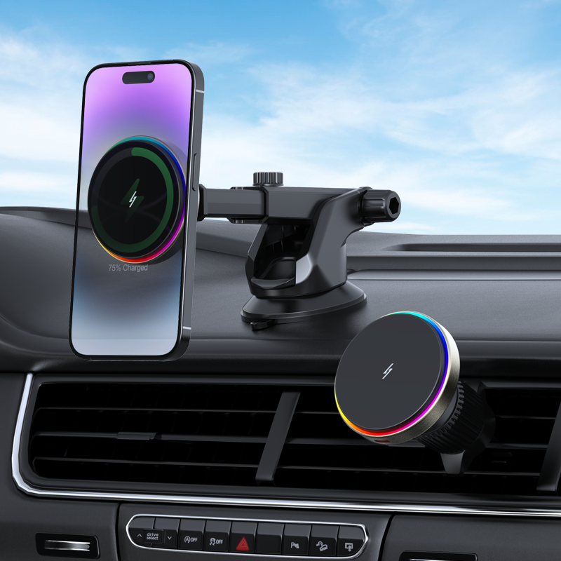 BNY Qi2.0 Car Mount Wireless Charger with Cooling