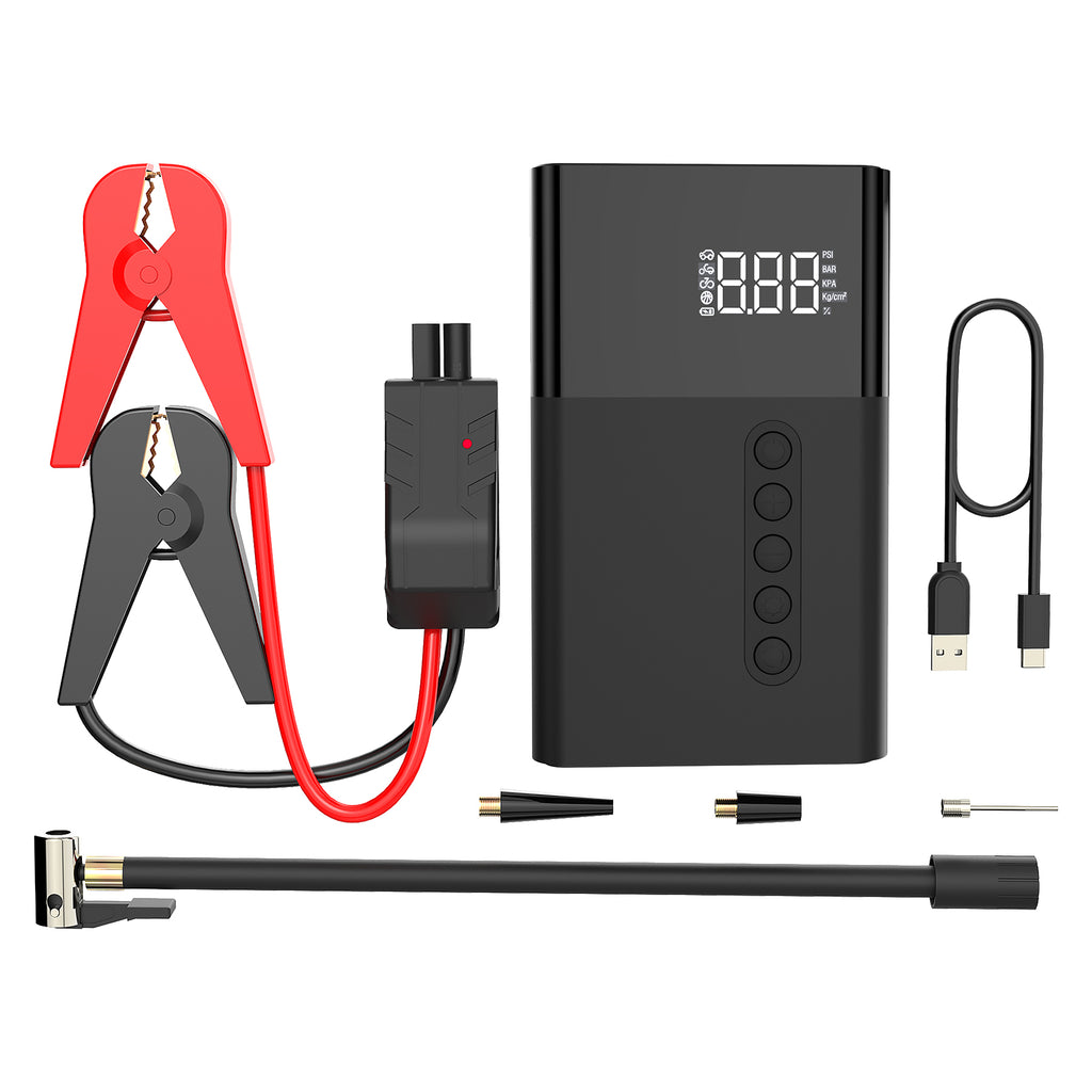 BNY for 4 In 1 Jump Starter 150PSI Pump 10400mAH Portable Power Bank Tyre Inflator Starting Device