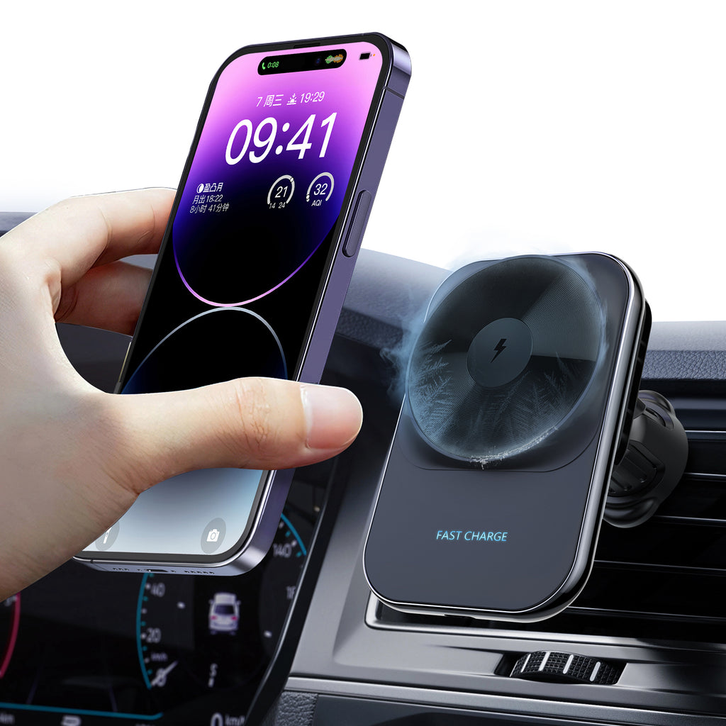 BNY Qi2.0 Car Mount Wireless Charger with Cooling